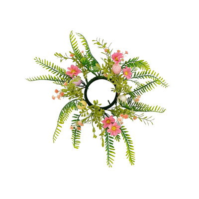 Couronne de chandelier de Pâques et anneau de bougie de Pâques, couronne de fête de Pâques et décorations des Fêtes