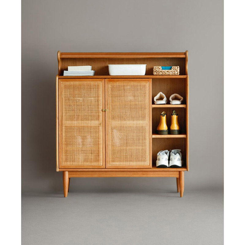 Rangement à chaussures minimaliste en bois massif