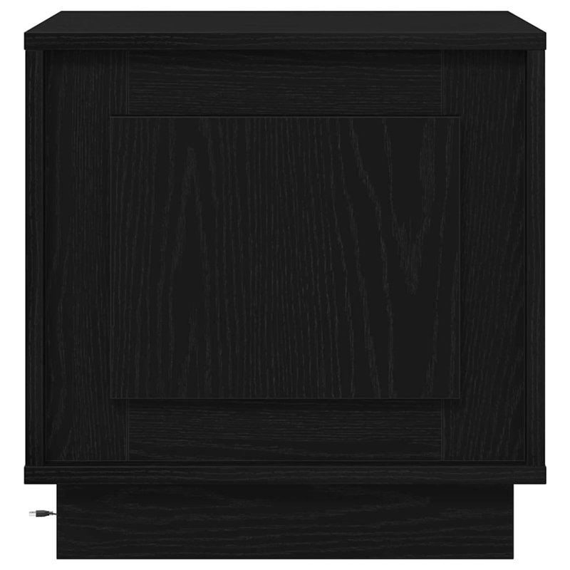 Bedside Cabinet With 44 X 34.5 X 45 Cm Engineered Wood, Black