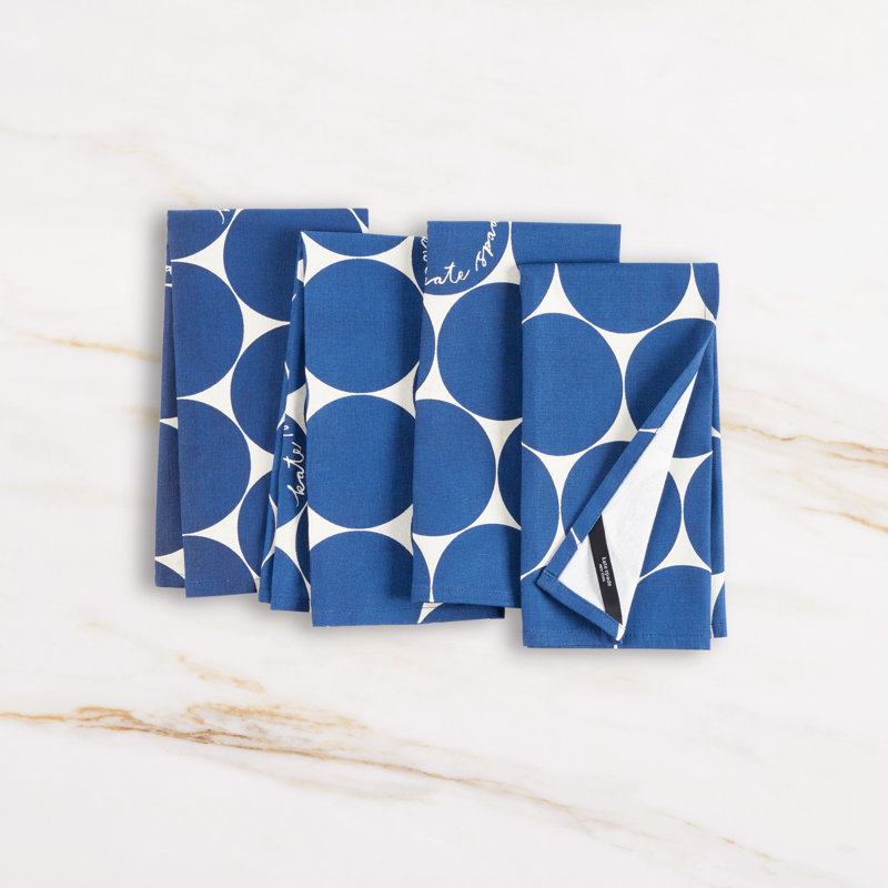 Loop And Dot 100% Cotton Square, Blue/White