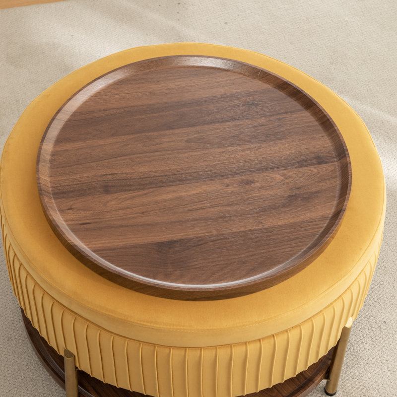Fareid Walnut Veneer Wood Serving Tray, 29" W x 29" D x 1.2" H