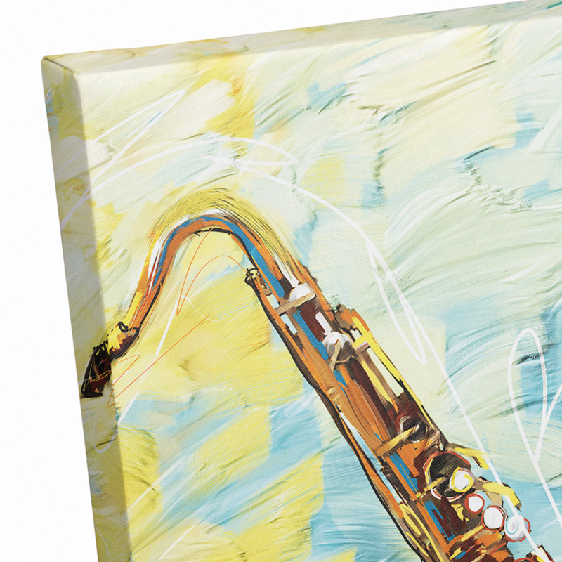 Art sur toile tendue à motif jazz forever Heile, H 16 po x l 16 po x P 1,25 po