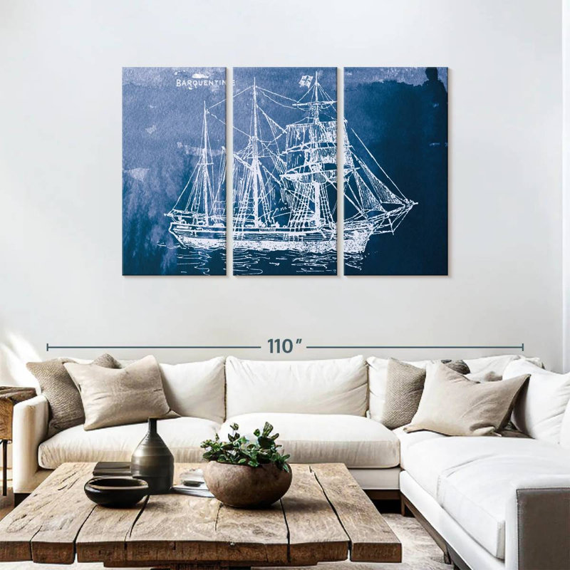 Voilier Mehar III indigo, H 48 po x l 74 po