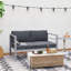 126cm Wide L-Shaped Loveseat,Patio Sofa with Cushions