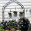 Treillis de jardin en métal - surface lisse, 0,63 po Diamètre du tuyau, arche noire, diverses plantes de soutien, profondeur de l'emballage de 30,7 po, couleur