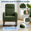 Chaise berçante rembourrée avec repose-pieds et poche latérale