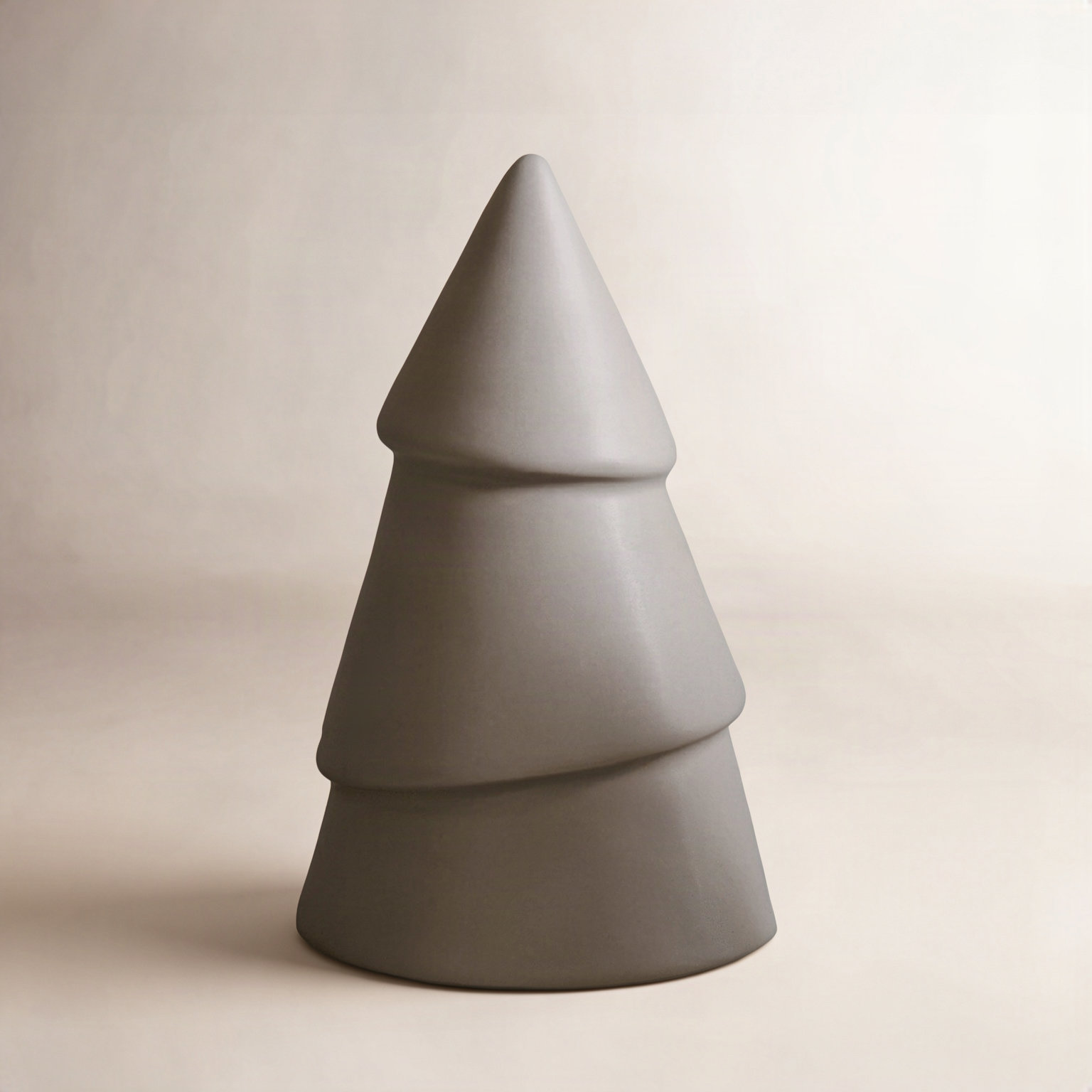 Ceramic Sculpture, 4.33'' H x 2.76'' W x 2.76'' D, Gray