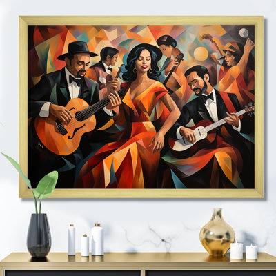 Salsa Fiesta music latin celebration - Music Framed Canvas Print Wall Art