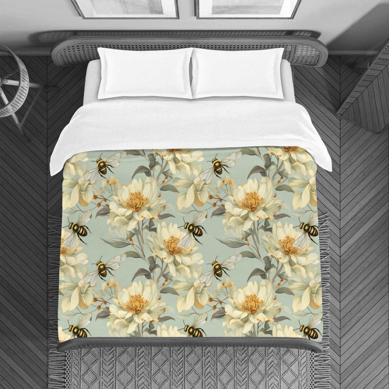 Housse de couette Vintage Bee, Housse de couette simple