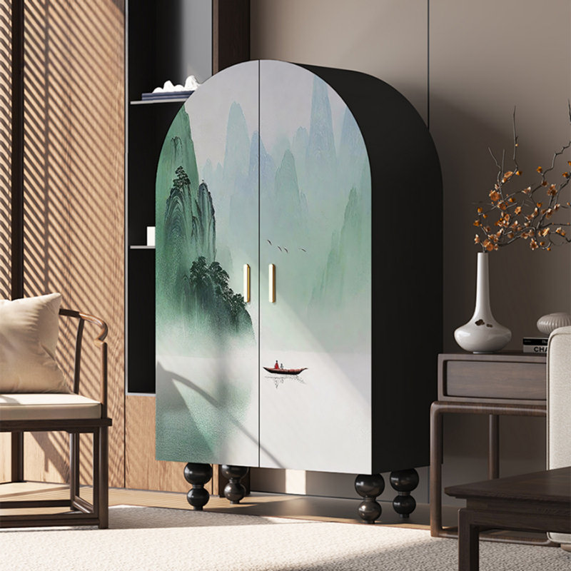 Armoire-penderie moderne à double porte arquée