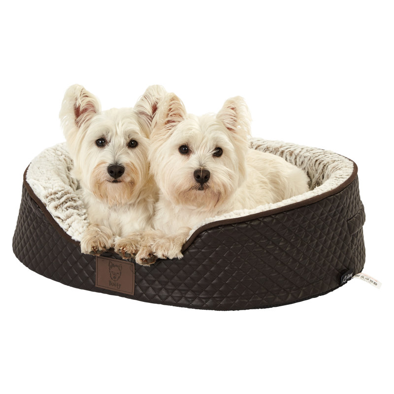 Avienda Geometric Orthopedic Polyester Pet Bed, Medium (68cm W x 53cm D x 17cm H)