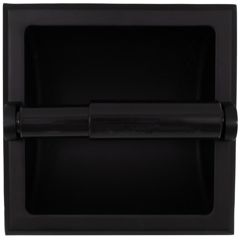 Porte-papier encastré noir mat par Quincaillerie Stone Harbor