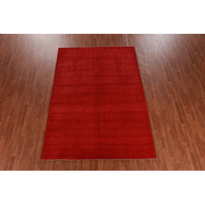 Tapis rouge perse Gabbeh 6 x 9
