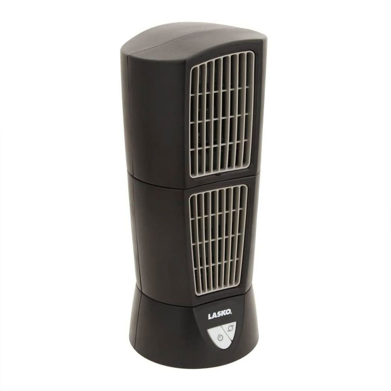 Lasko 4916 Portable Oscillating 3 Speed Tabletop Desktop Wind Tower Fan, Black