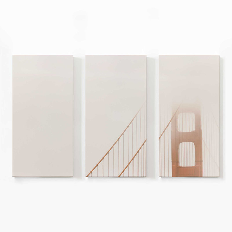 Suspendu dans la brume | Impression sur toile 3 panneaux, H 36 po x l 54 po