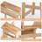 Gracie Oaks 3 Tier Step Stool 3 In 1 Folding Ladder Bench Storage Shelf Natural