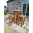 Pisa Union Rustic Bar Set with Solid Wood Outer Material