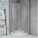 OVE Decors Breeze Premium 33 in. Round Shower Kit w/ Frosted, Base in Chrome Finish