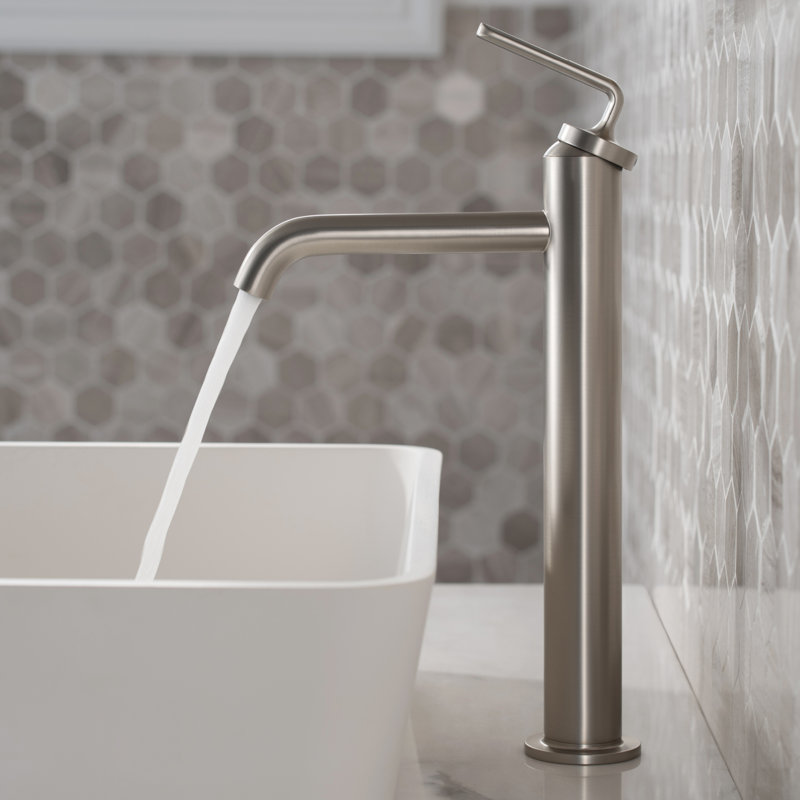 Robinet de lavabo vasque à poignée simple avec drain Ramus, Acier inoxydable qui ne tache pas