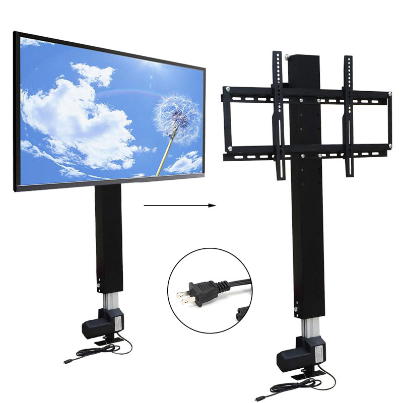 Support électrique à hauteur réglable pour téléviseur avec support électrique et support de 110 lb pour un bureau à domicile de 26 à 57 pouces