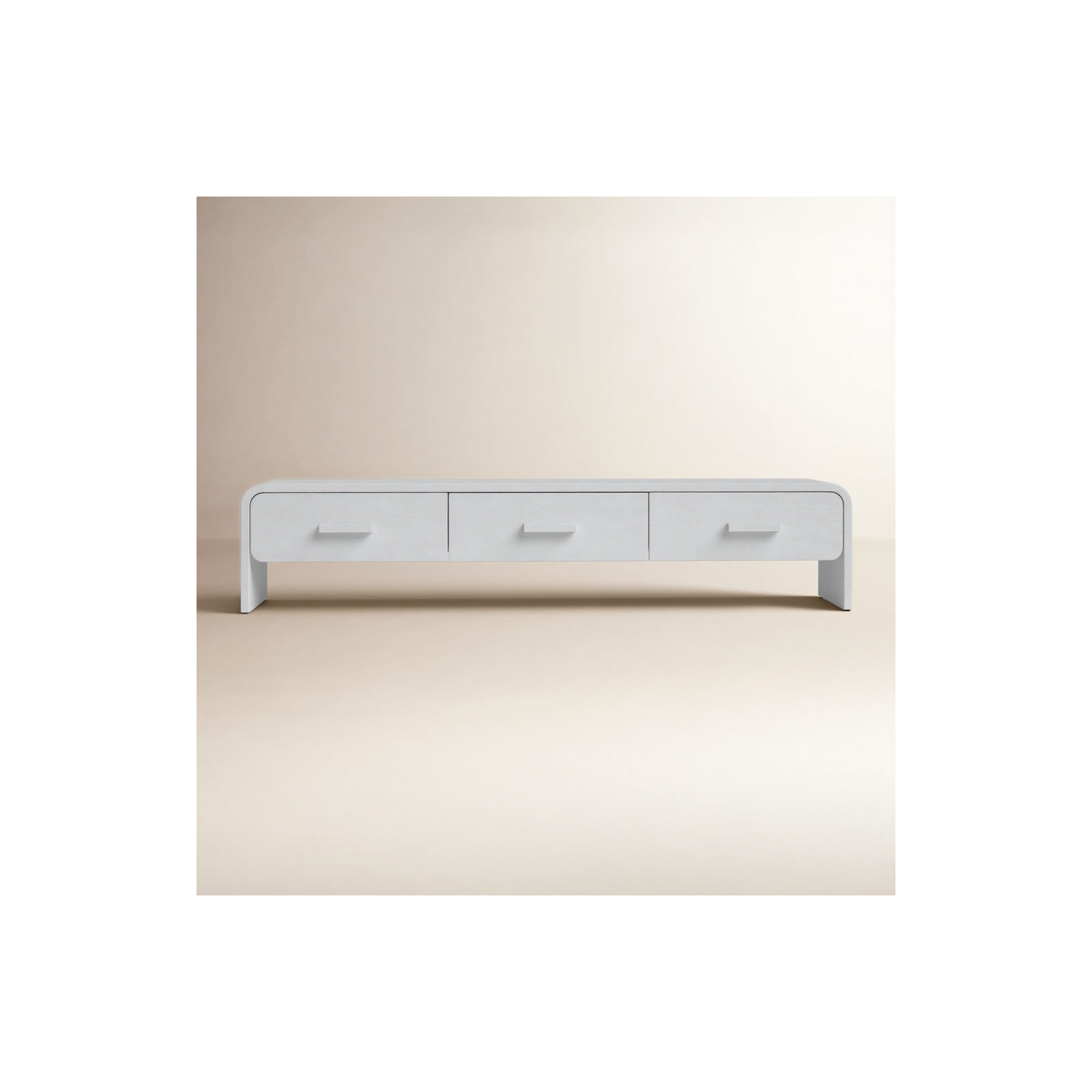 Neutral 71" Solid Wood Modern White Console Table