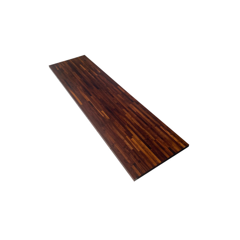 Étagère damassée en bois, 1,5 po x 18 po x 72 po, Noyer