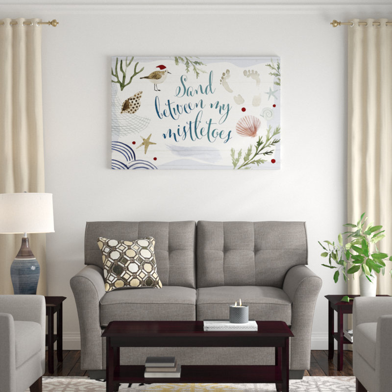Sun-Kissed Christmas Collection A by Victoria Barnes - Typography Print, 81cm H x 122cm W, Black Floater Frame