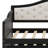 Modern Wooden Daybed with Trundle, Storage Drawers & Upholstered Button Tufted Backrest-313780834