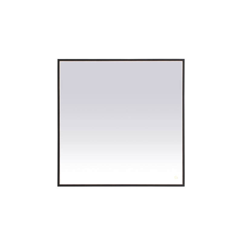 Miroir Piche, 36 po x 36 po, Noir