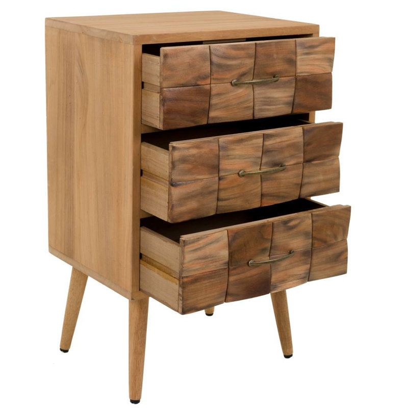 Dorcheer Solid Wood 45.5 cm W Chest of 3 Drawers