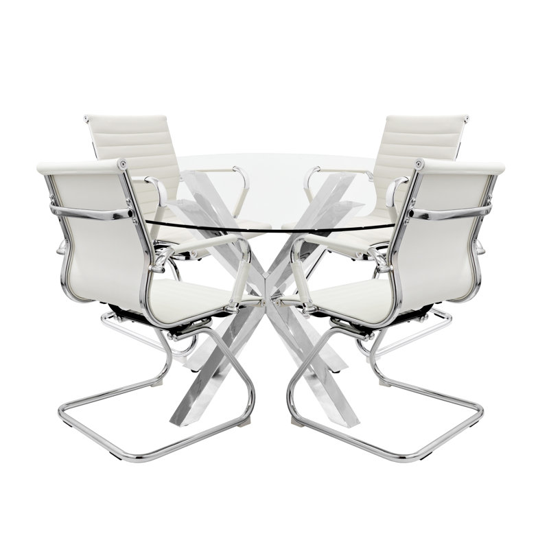 John 4 - Person Dining Set, White