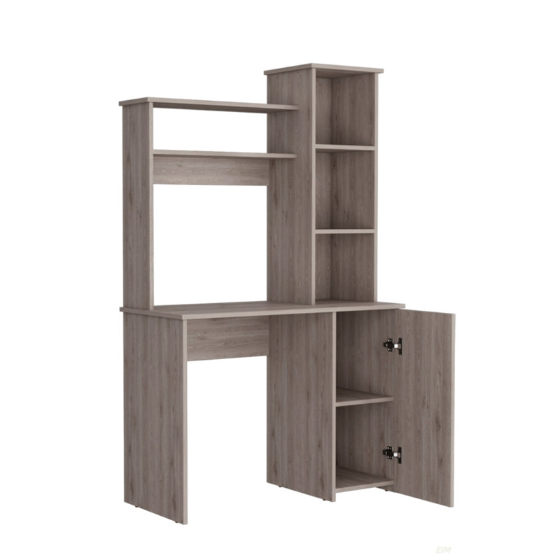 Bureau d'ordinateur Dumas, Bureau (Bureau), Gris clair, H 64,17 po x l 17,66 po x P 38,73 po