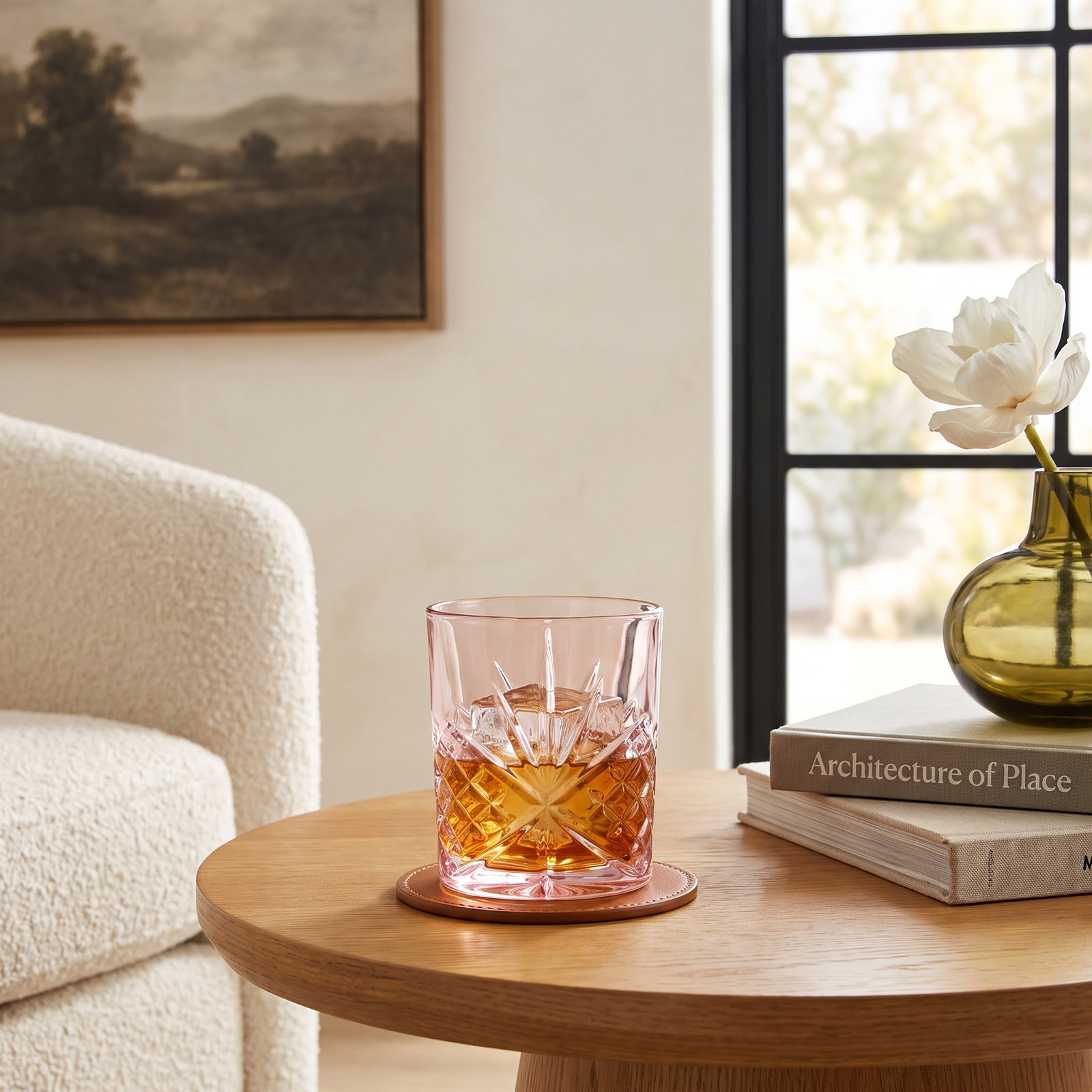 Dublin Crystal Blush Whiskey Glass