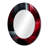 Pentti Red Black Contemplative Abstraction X - Waves Decorative Wall Mirror, Modern Large Mirror, Printed Metal Art-2058535500-2058535501