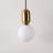 Matsu 1 - Light White/Black/Brass Single Pendant