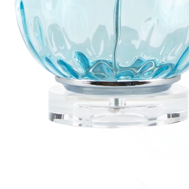 Lampe de table en verre Ombre, Bleu