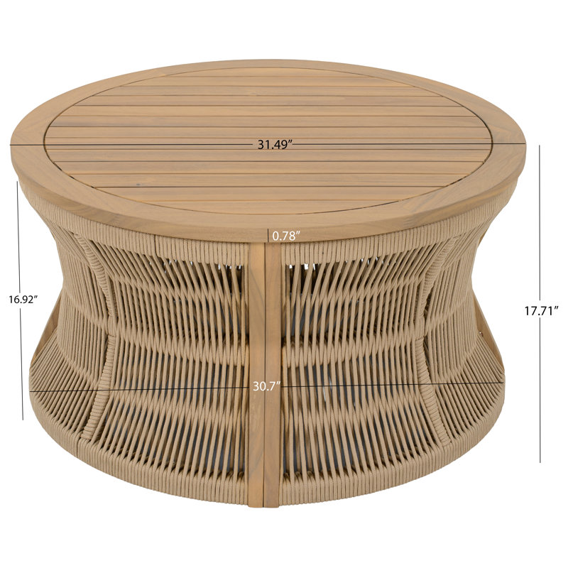 Table basse Bella, Oak / Ivory