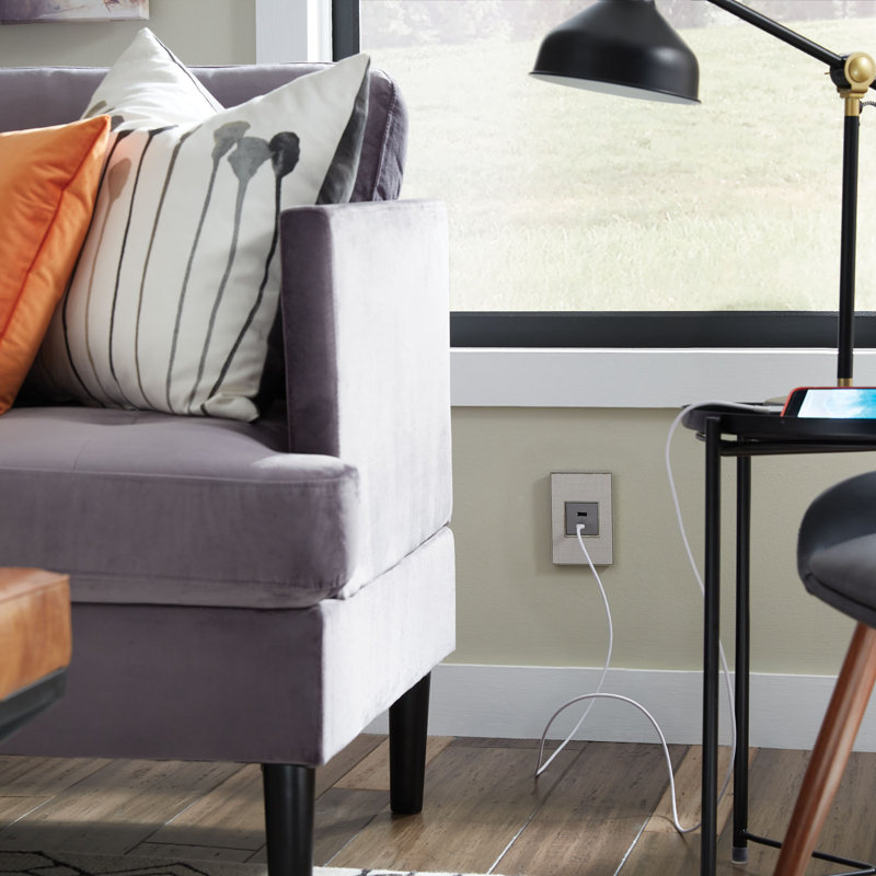 Adorne Ultra-fast Usb Type A/C Outlet, Magnesium