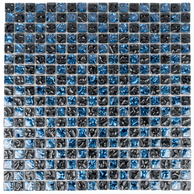 11.7" X 11.7" Polished Glass Mosaic Tile