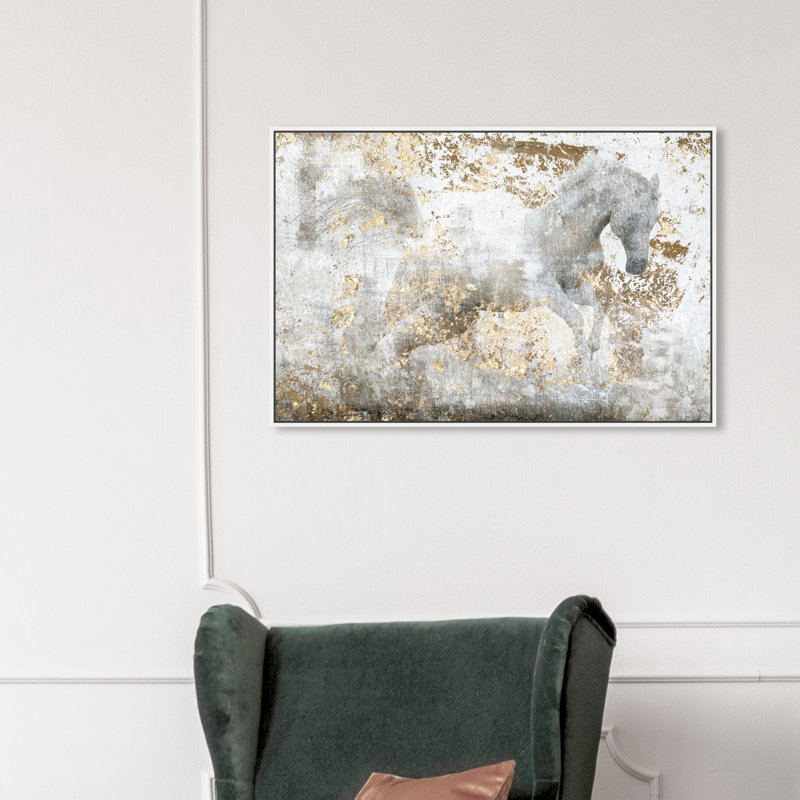 «Animals Courir», reproduction d'art graphique, L 36 po x H 24 po, Cadre blanc