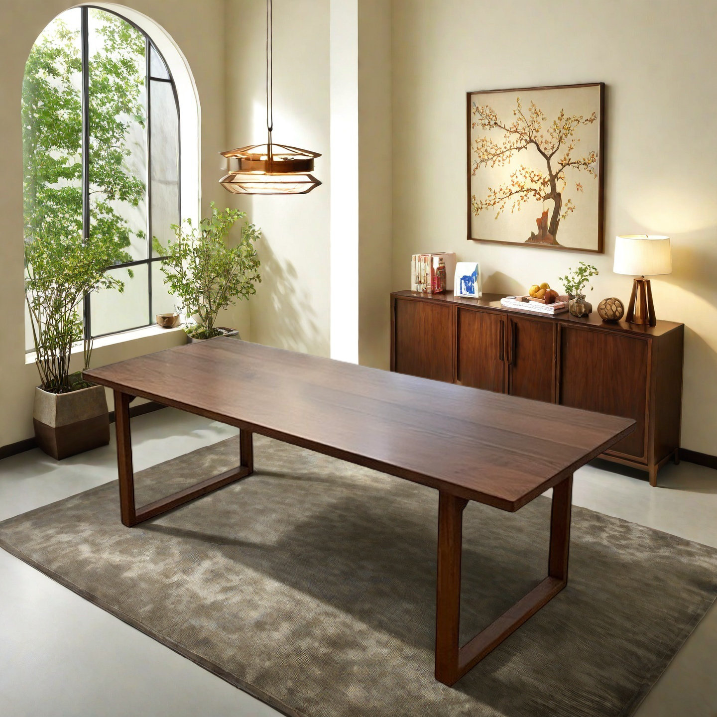 Hokku Designs Solid Wood Black Walnut Dining Table. - Wayfair Canada