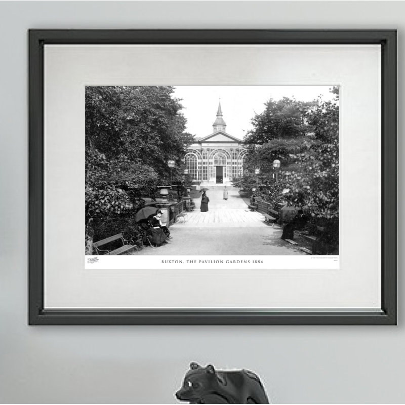 Buxton, The Pavilion Gardens 1886 - Single Picture Frame Print, 45cm H x 60cm W x 2.3cm D