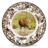 Spode Woodland Moose Salad Plate 8" Moose