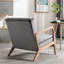Chaise rembourrée en microfibre de style rétro-2021729987