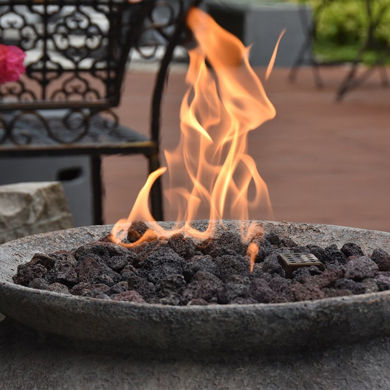 Broadwater Round Concrete Propane Smokeless Fire Column