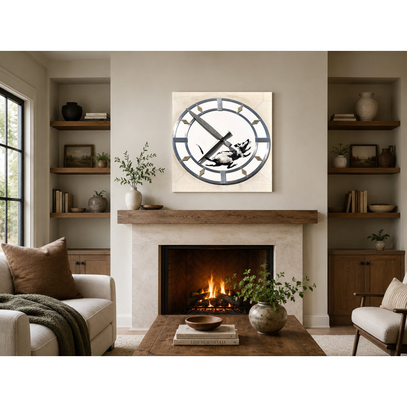 Rat Clock — Street Art Print — Canvas Wall Art