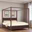 Wooden Canopy Platform Bed With Fluted Panel And Sturdy Legs-1953687503-1953687537