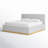 Delpha Grounded Upholstered Wood Base Bed-72732010-116529398