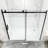 56"-60"W X 70"H Shower Door, Sliding 8Mm Tempered Glass Enclosure, Matte Black, Double Side Easy Clean, Waterproof For Bathroom Rust--120912333