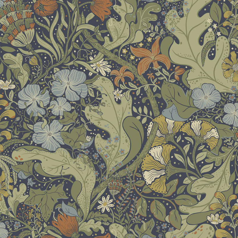 Yvette Elise Floral Foiliage 10.05m x 53cm Matte Wallpaper Roll